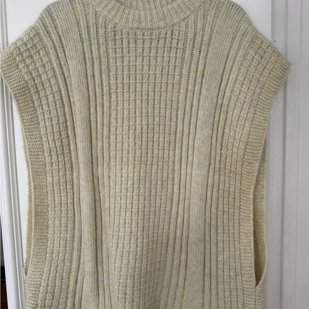 NWT Cream Knit Poncho Sweater